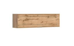 Impact Furniture Wall Cabinet Unit Storage Bedroom Living Room Oak Effect 135Cm Lift Up Door Modern Shelf Cupboard Zele - thumbnail 1