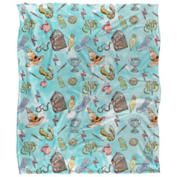 Harry Potter Doodles Blanket Multicoloured (One Size) - thumbnail 2