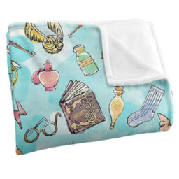 Harry Potter Doodles Blanket Multicoloured (One Size) - thumbnail 3