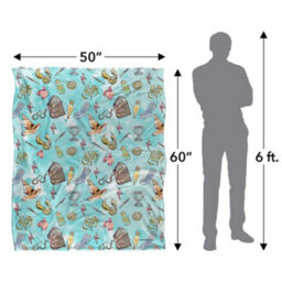 Harry Potter Doodles Blanket Multicoloured (One Size) - thumbnail 5