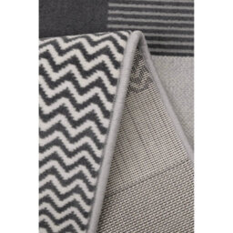 Melrose Colorama Montreal Grey Square Design Small Indoor Area Rug 80/150Cm - thumbnail 2