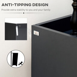 Homcom Storage Cabinet With High Gloss White Doors For 19 Pairs Of Shoes - thumbnail 7