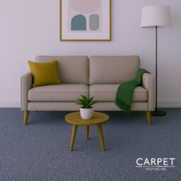 Carpet Shop Online Galmor Blue Grey Twist Carpet 2.75M X 4M - thumbnail 5