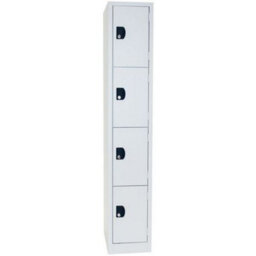 Manutan Expert 4 Tier Grey/grey Commercial Locker 1800X315X500mm - thumbnail 1
