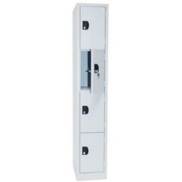 Manutan Expert 4 Tier Grey/grey Commercial Locker 1800X315X500mm - thumbnail 2