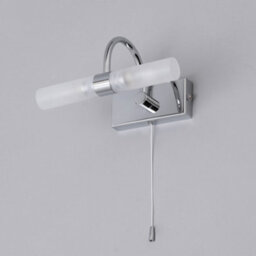Litecraft Crista Chrome Bathroom Wall Light With Pull Cord - thumbnail 4