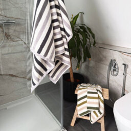 Allure Bath Fashions Cali Luxury Striped Hand Towel - Green - thumbnail 5