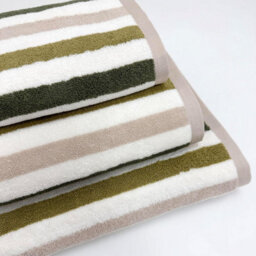 Allure Bath Fashions Cali Luxury Striped Hand Towel - Green - thumbnail 2
