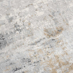 Loomed Silver Grey Metallic Distressed Abstract Area Rug 240X330Cm - thumbnail 5