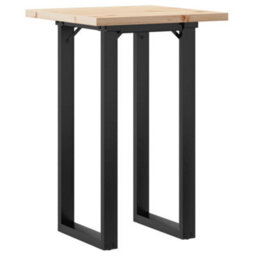 Berkfield Dining Table O-Frame 50X50X75.5 Cm Solid Wood Pine And Steel - thumbnail 6
