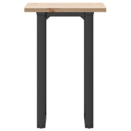 Berkfield Dining Table O-Frame 50X50X75.5 Cm Solid Wood Pine And Steel - thumbnail 4