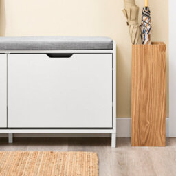 Sobuy Fsr151-L-W,shoe Bench With 2 Doors Functional,120X45X51.5White,w105Xd24Xh52 - thumbnail 6