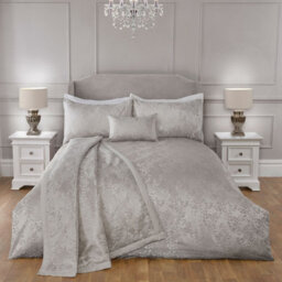 Julian Charles Home Melody Silver Luxury Jacquard Duvet Set