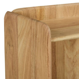 Sweeek - Exotic Acacia Wood Bedside Table With 2 Levels Natural 40X30X50 Cm - Tara - thumbnail 4