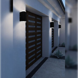 Long Life Lamps Company Modern 6W Led Double Outdoor Wall Light Black Cool White Zlc321Cw - thumbnail 8