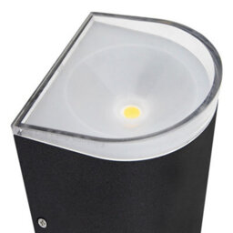 Long Life Lamps Company Modern 6W Led Double Outdoor Wall Light Black Cool White Zlc321Cw - thumbnail 4