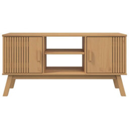 Walplus Tv Cabinet Olden Brown 114X43X57 Cm Solid Wood Pine - thumbnail 6