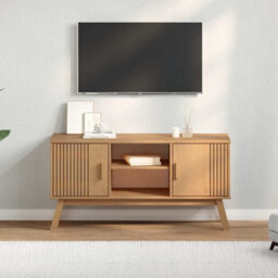 Walplus Tv Cabinet Olden Brown 114X43X57 Cm Solid Wood Pine - thumbnail 3