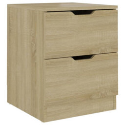 Berkfield Bedside Cabinet Sonoma Oak 40X40X50 Cm Engineered Wood - thumbnail 2