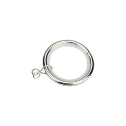 GoodHome Olympe Chrome Effect Grey Curtain Ring (Dia)28mm, Pack Of 10 Compatibility- 25/28mm Curtain Pole - thumbnail 2