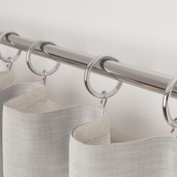 GoodHome Olympe Chrome Effect Grey Curtain Ring (Dia)28mm, Pack Of 10 Compatibility- 25/28mm Curtain Pole - thumbnail 3