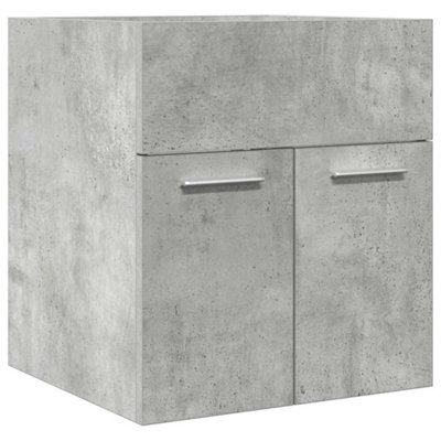 Berkfield Practical Bathroom Sink Cabinet Concrete Grey 41X38.5X46 Cm Engineered Wood - image 1