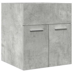 Berkfield Practical Bathroom Sink Cabinet Concrete Grey 41X38.5X46 Cm Engineered Wood - thumbnail 1