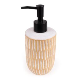 Candlelight Matt Cream & Black Speckled Ceramic Freestanding Soap Dispenser - thumbnail 5