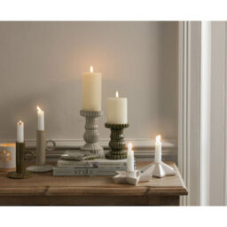 Alora Ceramic Angled Star Candle Holder - Modern Minimalist Decor - thumbnail 5