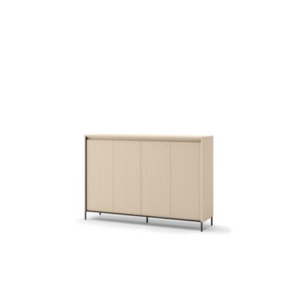Arte Trend 04 Hallway Cabinet 153Cm - Beige & Black With Led Lighting And Spacious Storage - image 1