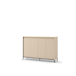Arte Trend 04 Hallway Cabinet 153Cm - Beige & Black With Led Lighting And Spacious Storage - thumbnail 1