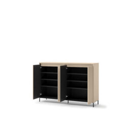 Arte Trend 04 Hallway Cabinet 153Cm - Beige & Black With Led Lighting And Spacious Storage - thumbnail 2