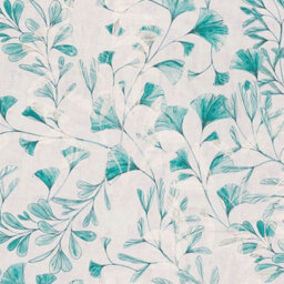 As Creation Bricoflor Non-Woven Wallpaper, Leaf & Palm Wallpaper, Scandinavian, Vintage In Blue, Grey, Turquoise, White - 10,05 X 0,53 M - thumbnail 2