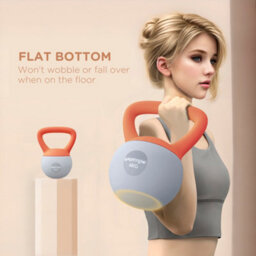 (4Kg, Orange And Grey) Sportnow Kettlebell With Non-Slip Handle - thumbnail 6