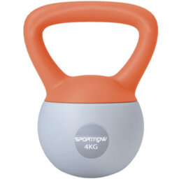 (4Kg, Orange And Grey) Sportnow Kettlebell With Non-Slip Handle - thumbnail 2