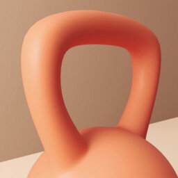 (4Kg, Orange And Grey) Sportnow Kettlebell With Non-Slip Handle - thumbnail 9
