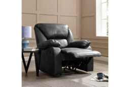 Home Detail Enoch 1 Seater Recliner Armchair, Black Faux Leather - thumbnail 2