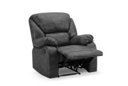 Home Detail Enoch 1 Seater Recliner Armchair, Black Faux Leather - thumbnail 6