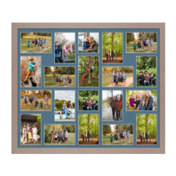 AK Frames 80X70Cm Rose Gold Modern Multi Photo Frame With Pompadour Mount - Holds 20 Apertures (18X) 6X4, (2X) 4X4 Photos - thumbnail 1