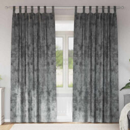 Berkfield Curtain With Curtains 2 Pcs Grey 225 X 140 Cm Velvet