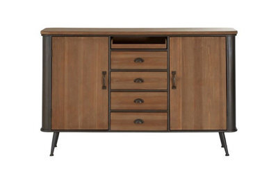 Buttercup Farm Trinity Four Drawer Cabinet - Metal/wood - L46 X W159 X H84 Cm - Brown - image 1