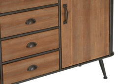 Buttercup Farm Trinity Four Drawer Cabinet - Metal/wood - L46 X W159 X H84 Cm - Brown - thumbnail 6