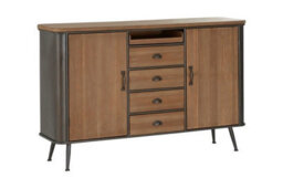 Buttercup Farm Trinity Four Drawer Cabinet - Metal/wood - L46 X W159 X H84 Cm - Brown - thumbnail 4