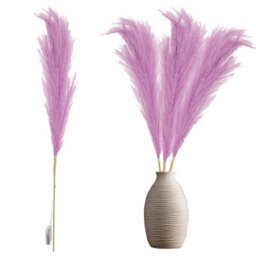 Shatchi 100Cm Prelit Pink Pampas Grass Warm White Leds Battery-Operated Christmas Artificial Flowers Decorations - thumbnail 4