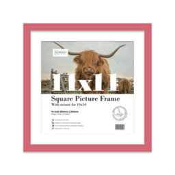 "11X11"" Pink Picture Frame - 11X11"" Square Frame With 10X10"" Mount For 11X11""/10X10"" Pictures Art Deco Style Wall Art, 1 Pack" - thumbnail 1