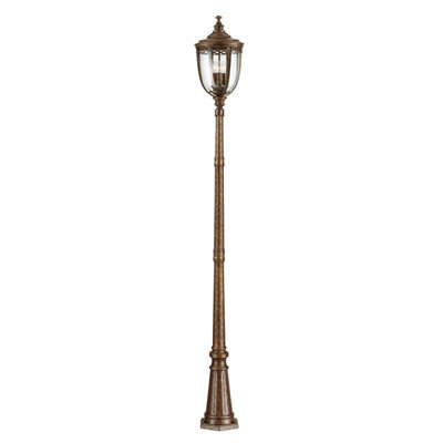 Stylish Outdoor Ip44 3 Bulb Lamp Post In British Bronze Finish