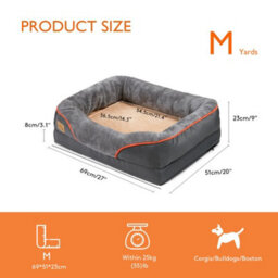 Bingopaw 69X51X23Cm High Edge Sponge Pillow Large Dog Bed Durable Waterproof Liner Cosy Pet Dog Sofa - thumbnail 2