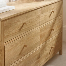 Julian Bowen Coxmoor 6 Drawer Wide Chest - Solid Oak - thumbnail 7