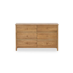 Julian Bowen Coxmoor 6 Drawer Wide Chest - Solid Oak - thumbnail 4