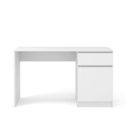Arte Maja 130Cm Desk - White, Bright Home Office Desk With Door And Drawer - thumbnail 3